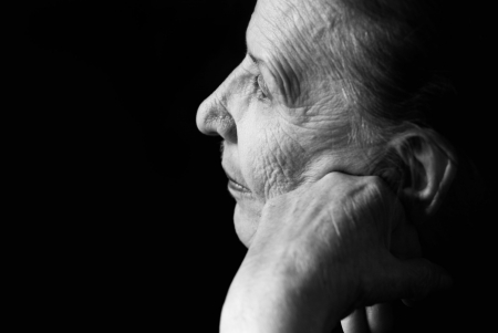 memories (special black and white toned photo f/x, focus point on the eye)の写真素材