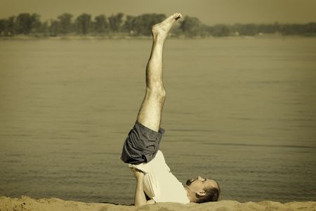 asana (special sepia toned photo f/x with dark vignetting (retro style), focus on center)