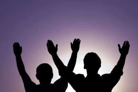 happy people (special toned photo f/x, focus point on the people)の写真素材