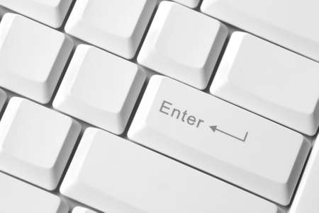pc concept (part of white computer Keyboard ,focus point on Enter)の写真素材