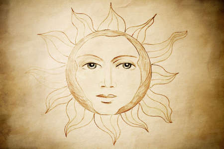 vintage sunの写真素材