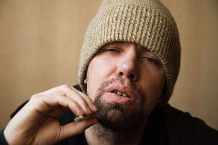 stoned manの写真素材