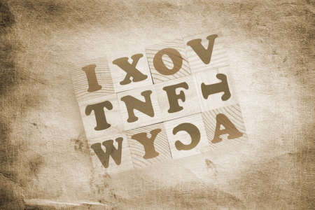 vintage alphabetの写真素材