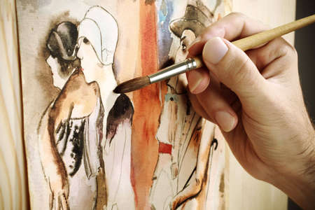 art concept, selective focus, watercolor image made by meの写真素材