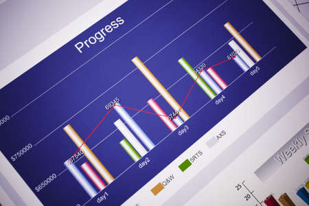 business charts, all graph is fake, print on paper and made by meの写真素材