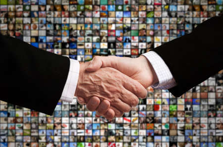 media contract ( made from my images and photos)の写真素材