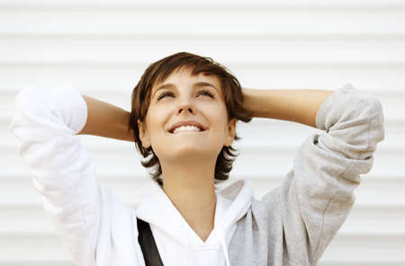think positive の写真素材