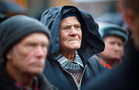 Samara, Russia - November 7 ,2010-  members of the Communist Party on communist demonstrationのeditorial素材
