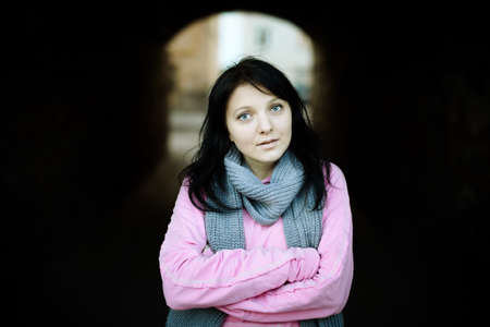 real young woman の写真素材