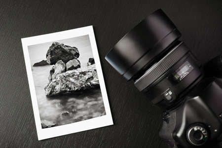 black and white photographyの写真素材