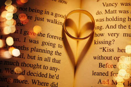  Love concept with wedding ring の写真素材