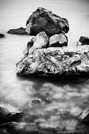 water and stonesの写真素材