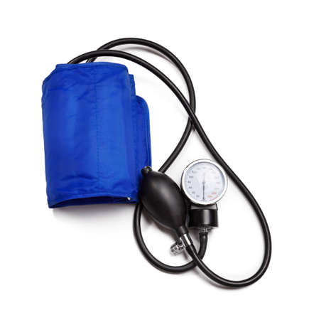 Blood pressure device  isolated over white background の写真素材