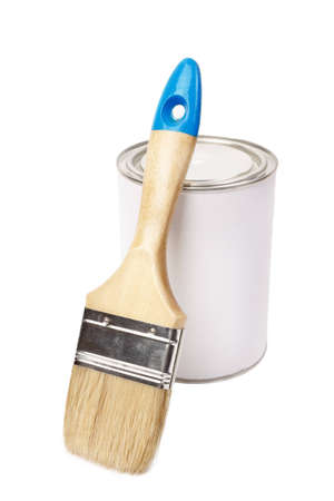 blank and new brush isolated on a white backgroundの写真素材