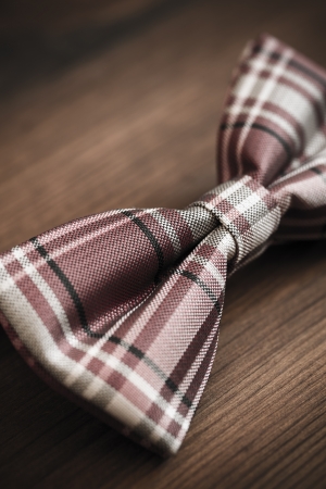 italian silk bow tie in close upの写真素材