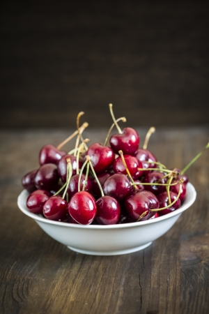 Cherry in closeup,selective focus on nearest partの写真素材