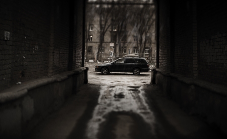 criminal urban decay  tilt-shift lens f x  の写真素材