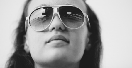 closeup of young woman,natural lightの写真素材