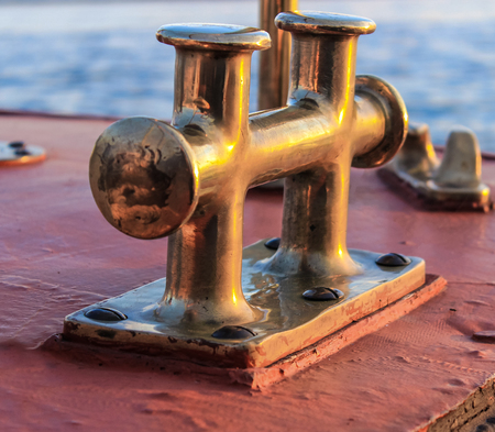 the nautical mooring equipment on boat