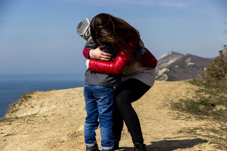 the arms of childrenの写真素材