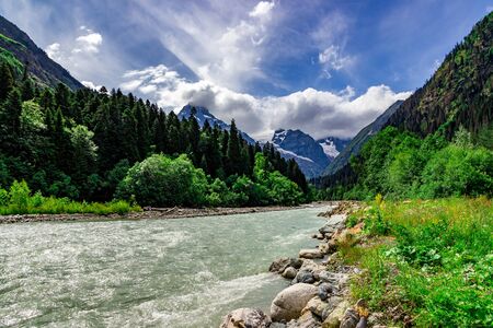 Amazing mountain landscape, natural outdoor travel background. Beauty world.
