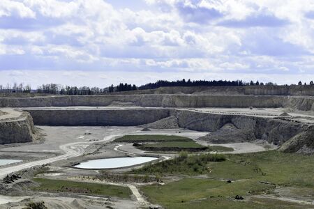 Mining, quarrying, and production of stone at a quarry.