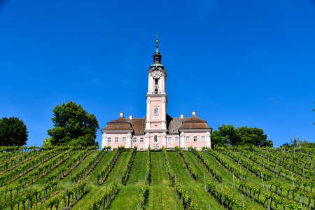 Uhldingen-MÃ¼hlhofen, Germany - May 27, 2020: Birnau abbey church.のeditorial素材