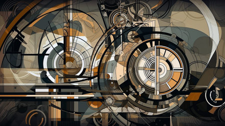 Abstract technology concept background, vector illustration. Can be used for wallpaper, web page background,surface textures.の素材