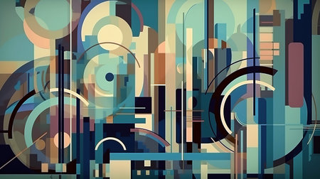 Futuristic city at night with a train. Vector illustration.の素材