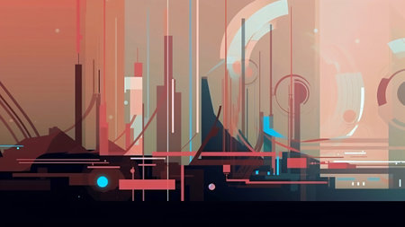 abstract background of the city, vector illustration, eps10の素材
