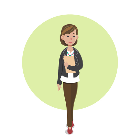 Illustration of casual businesswoman characterのイラスト素材