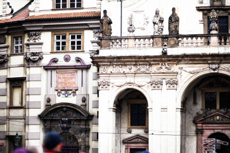 The building is old vintage white color 1の写真素材