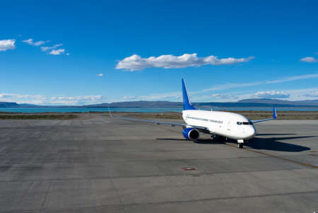Plane standing on the airfield