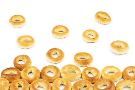 Isolated photo of some ring-shaped cracknels (sooshkas)の写真素材