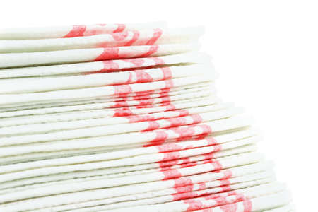 Isolated macro  photo of a pack of napkinsの写真素材