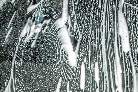 Automatic washing with foamの写真素材
