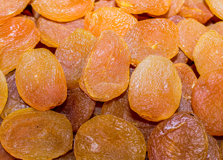 Dried apricot as backgroundの写真素材