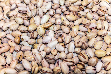 Pistachios as a backgroundの写真素材