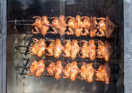 Grilling chickenの写真素材