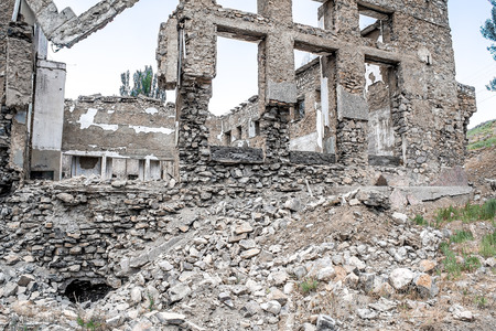 Destroyed from old age buildingの写真素材
