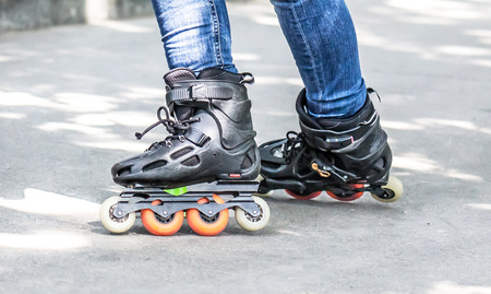 Young athletes on rollers