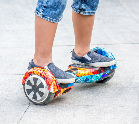 Gyroscooter ridingの写真素材