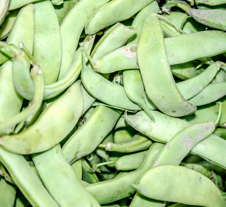 Green string beans as a background