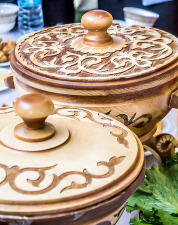 Kazakh wooden tableware