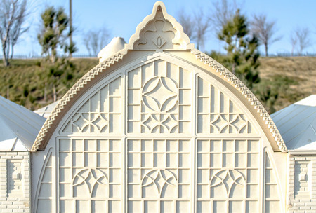 Marble entrance to the mosque