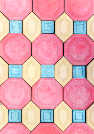 Sidewalk tile as a background for advertisingの写真素材