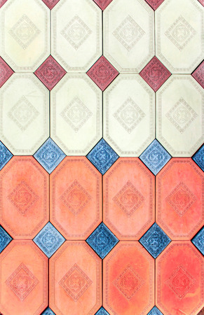 Sidewalk tile as a background for advertisingの写真素材