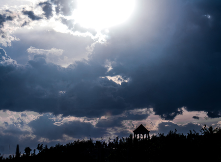 Beautiful stormy skyの写真素材
