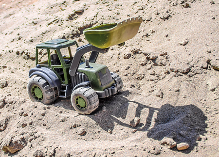 Children's Tractor Loader in the Sand