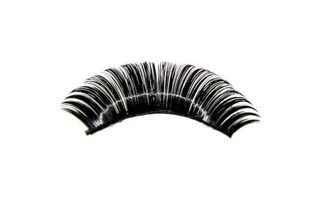 Artificial eyelashes on a white background